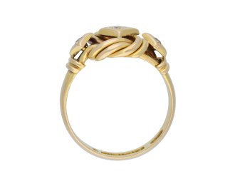 Diamond knot ring, English hatton garden