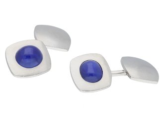 Ceylon star sapphire cufflinks hatton garden