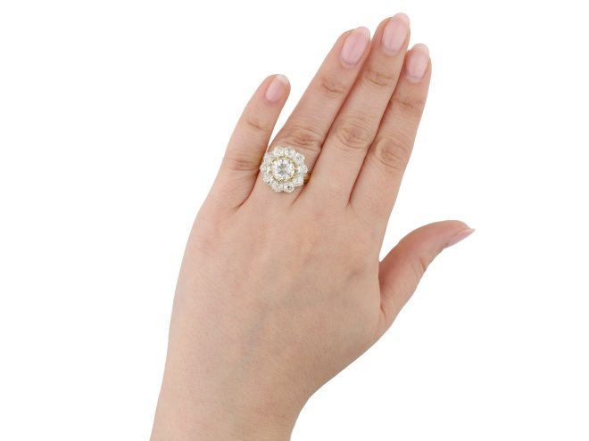 Victorian diamond coronet cluster ring hatton garden