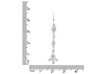 Edwardian diamond drop earrings hatton garden