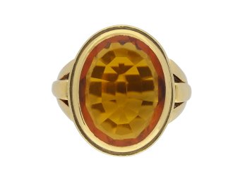 Citrine signet ring hatton garden