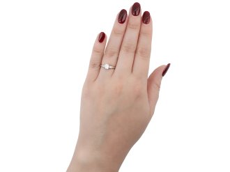 Art Deco diamond flanked solitaire ring, circa 1935 hatton garden