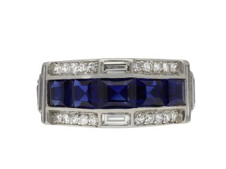 Art Deco sapphire and diamond ring hatton garden