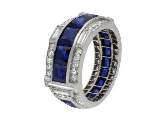 Art Deco sapphire and diamond ring hatton garden