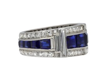 Art Deco sapphire and diamond ring hatton garden