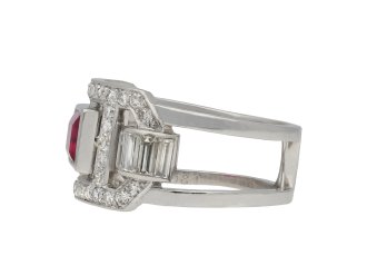 Mauboussin Burmese ruby and diamond ring hatton garden