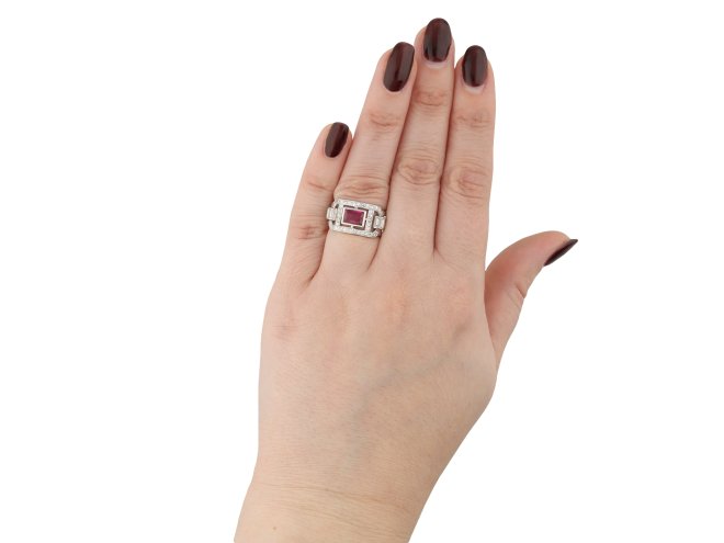 Mauboussin Burmese ruby and diamond ring hatton garden