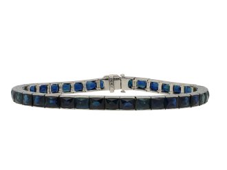 French cut sapphire line bracelet hatton garden