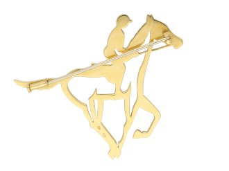 André Vassort gold horse brooch hatton garden