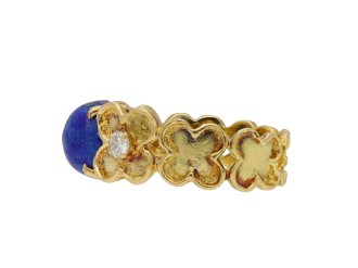 Van Cleef and Arpels lapis lazuli and diamond ring hatton garden