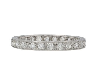 Diamond eternity band, circa 1920. Hatton Garden