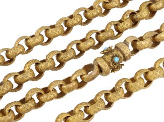 Georgian gold chain turquoise set clasp circa 1820 hatton garden