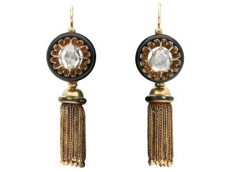 Victorian diamond day and night earrings hatton garden