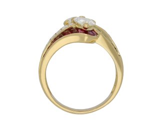 Mauboussin diamond, ruby and sapphire ring hatton garden