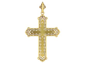 Rose cut diamond cross pendent, circa 1880 hatton garden