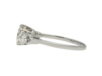 Art Deco diamond flanked solitaire ring hatton garden