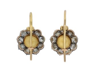 Victorian Topaz and Diamond Earrings hatton garden