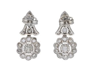 Diamond drop earrings, circa 1915 hatton garden