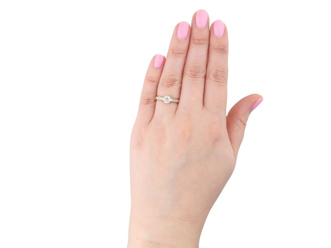 Old mind diamond flanked solitaire ring hatton garden