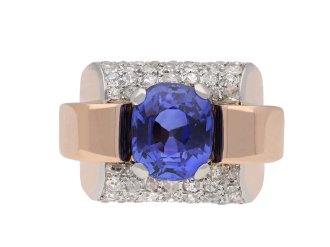 Boucheron Ceylon sapphire and diamond cocktail ring hatton gardenBoucheron Ceylon sapphire and diamond cocktail ring hatton garden