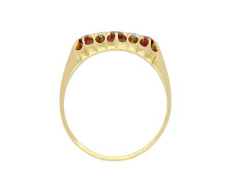 S. Blanckensee & Son ltd ruby and diamond carved ring, English, circa 1870. Hatton Garden 