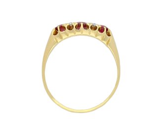 S. Blanckensee & Son ltd ruby and diamond carved ring, English, circa 1870. Hatton Garden 