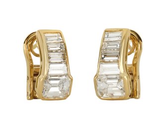 Vintage diamond earrings, circa 1980 hatton garden