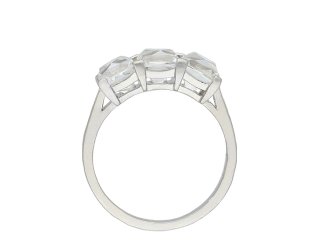 French cut diamond three stone ring, circa 1935. Hatton Garden