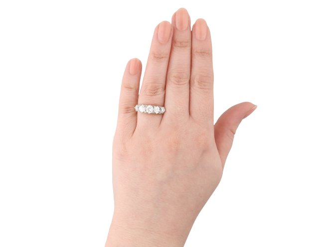 Victorian diamond five stone ring hatton garden