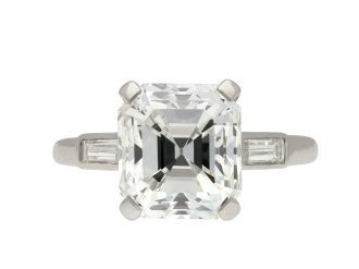 Cartier emerald cut diamond ring hatton garden