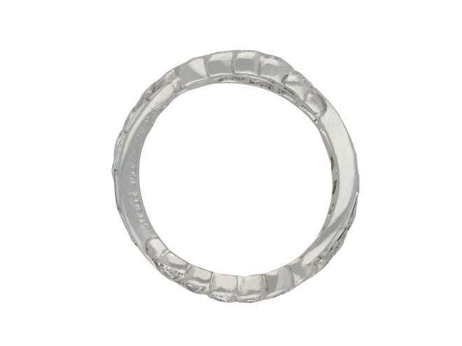 Sterlé diamond twisted eternity ring, French, circa 1950. Hatton Garden