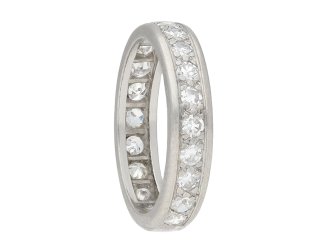 Diamond full eternity ring, French, circa 1930. Hatton Garden