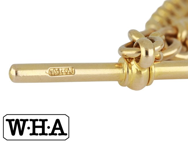 William Henry Adams Albert chain, English, circa 1890. 