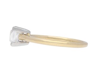 French cut diamond solitaire ring, circa 1940. Hatton Garden