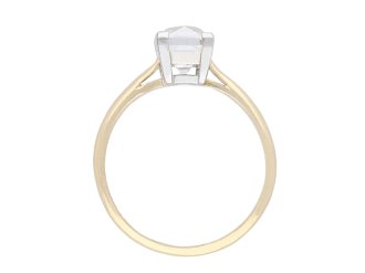 French cut diamond solitaire ring, circa 1940. Hatton Garden