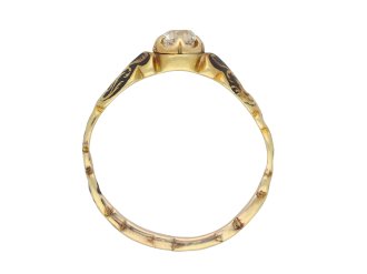 Victorian diamond mourning ring, circa 1870 hatton garden