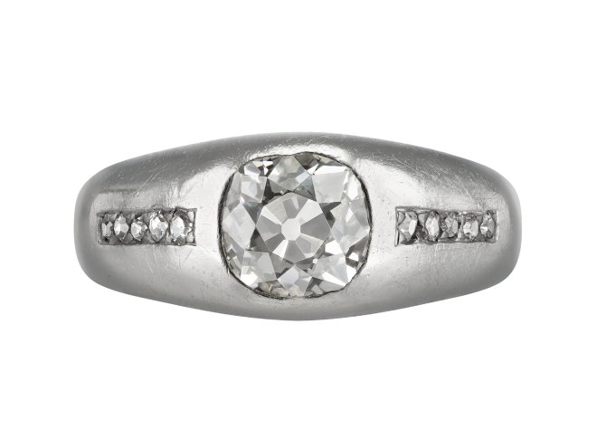Diamond gypsy ring, circa 1960.