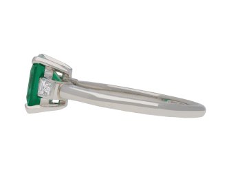 Art Deco Colombian emerald and diamond ring, circa 1930. Hatton Garden