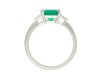 Art Deco Colombian emerald and diamond ring, circa 1930. Hatton Garden