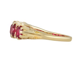 Burmese ruby five stone ring, circa 1880 hatton garden