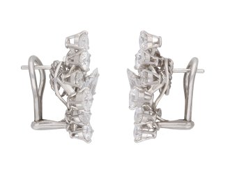 Vintage diamond earrings, circa 1970. Hatton Garden