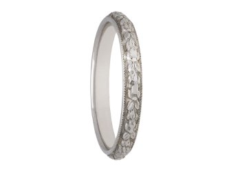 platinum wedding band, circa 1915. Hatton Garden