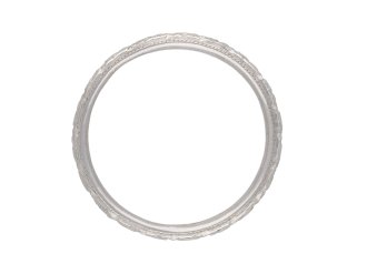Platinum engraved wedding band, English, circa 1915. Hatton Garden