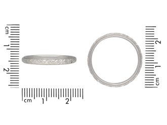 Platinum engraved wedding band, English, circa 1915. Hatton Garden