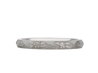 Platinum engraved wedding band, circa 1925 hatton garden