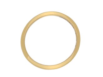 Yellow gold wedding band, English, 1958. Hatton Garden