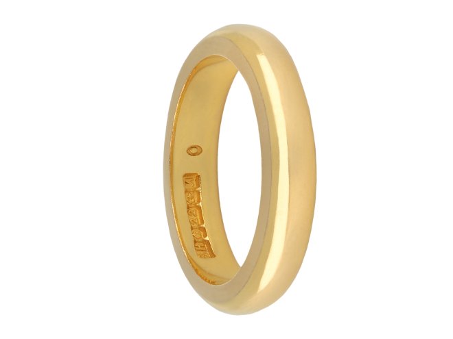 Yellow gold wedding band, circa 1950 hatton garden