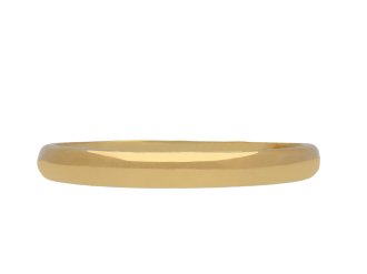 Yellow gold wedding band, English, circa 1936. Hatton Garden