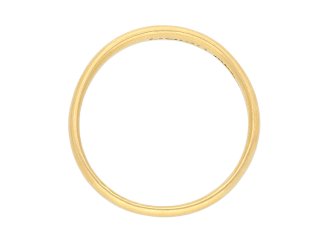Yellow gold wedding band, English, circa 1936. Hatton Garden