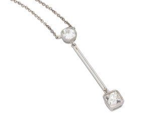 French Cut Diamond Pendant, circa 1920. Hatton Garden
